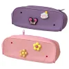 Purple and pink cartoon pen case student stationery storage bag, unisplish, simple and cute Item Picture